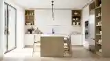 Modern Kitchen with Wood and Marble
