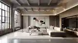 Łazienka Loft z Betonem i Drewnem