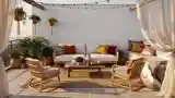 Boho Taras z Drewna i Plantami