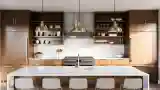 Minimalist Kitchen with Warm Light
