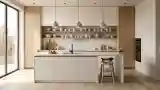 Minimalist Kitchen with Wood Accents