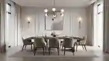 Elegant Dining Room with Wood Table