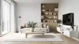 Skandynawski Salon z Drewnem