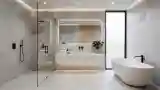Classic Bathroom with Concrete