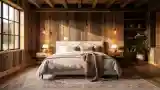 Rustic Bedroom with Warm Wood Textures