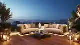 Luxury Terrace with Ambient Lighting
