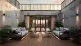 Concrete and Wood Terrace Lounge