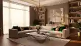 Glamorous Living Room with Luxurious Textures