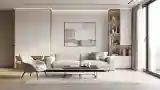Minimalist Living Room in Beige Tones