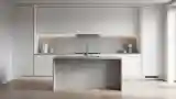 Minimalist Kitchen with Concrete Island