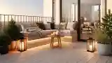 Scandinavian Terrace with Wood and Light