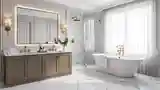 Luxurious White-Gold Bathroom Oasis