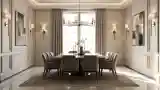 Elegant Dining Room with Gold Accents