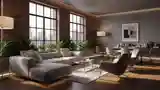Łazienka Loft z cegłą i drewnem