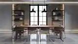 Wnętrze jadalni w stylu industrialnym