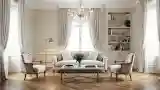 Classic Salon with Wood and Crystal