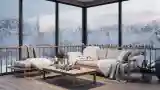 Japandi Terrace with Winter Vision