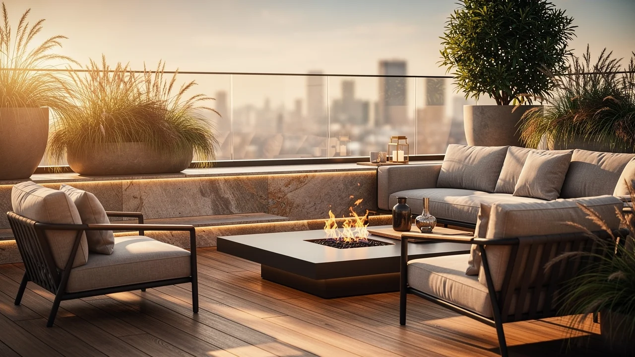 Terrasa Glamour z Ogniskiem