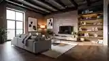 Łazienka Loft z Cegłą i Drewnem