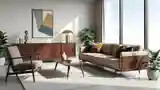 Light and Wood in Mid-Century Modern Living Room