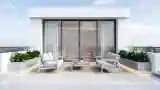 Minimalist Terrace with Wood and Light