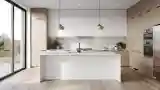 Modern Kitchen with Wood and Marble
