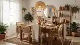 Elegancka Sala Do Jadalni Boho