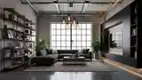 High-End Industrial Living Room