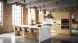 Loft Kitchen with Wood and Marble