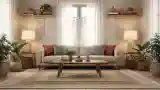 Bohemian Living Room with Natural Textures