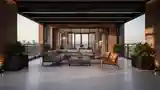 Spacious Industrial Terrace Lounge