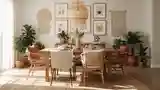 Elegancka Sala Jedzeniowa w Stylu Boho