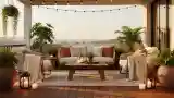Bohemian Terrace with Wood and Rattan