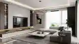 Modern Living Room with Marble