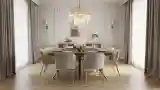 Dining Room with Crystal Chandelier