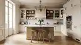 Elegant Kitchen with Marble and Wood