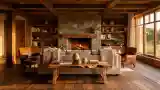 Cozy Hearth Room with Stone Fireplace