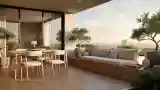Wood and Bamboo Balustrade Terrace