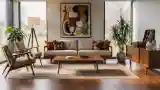Warm Wood Lounge with Natural Light