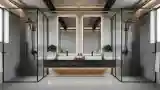 Lakoniczna łazienka industrialna