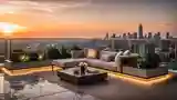 Modern Luxury Terrace w Widoku Miasta