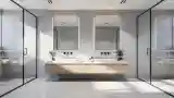Lakoniczna łazienka w stylu industrialnym