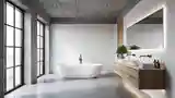 Łazienka Loft z Betonem i Drewnem