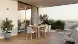 Dining Terrace with Warm Wood and Light