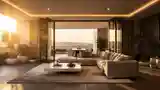 Terrasa Glamuru z Marblowym Stolikiem