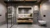 Industrial Bathroom with Raw Elegance