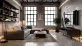 High-End Industrial Living Room