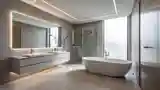 Luxurious Marble Bathroom with Gold Accents