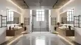 Industrial Bathroom with Luxe Textures