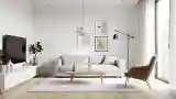 Świetlisty salon minimalistyczny